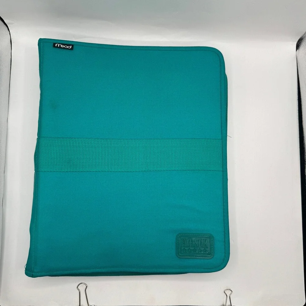 Mead Five Star Zipper Binder Teal Vintage 1991 First Gear 29058 Read